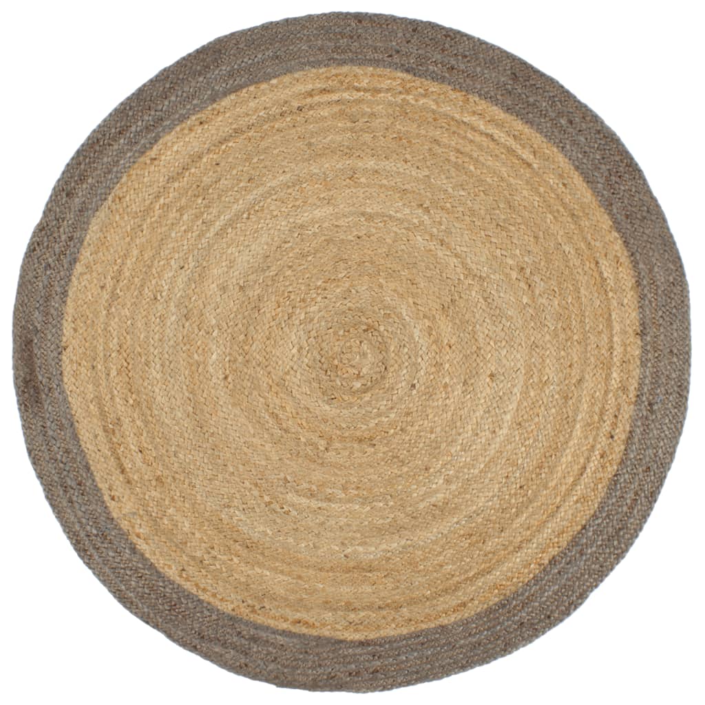 Kilimas, 210cm, džiutas, rankų darbo, su pilku kraštu