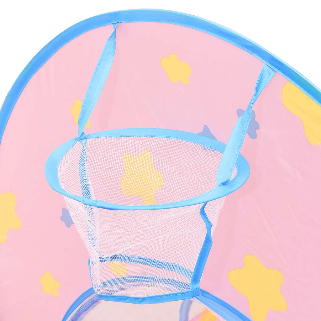 Žaidimų palapinė su 250 kamuoliukų, rožinė, 301x120x128cm