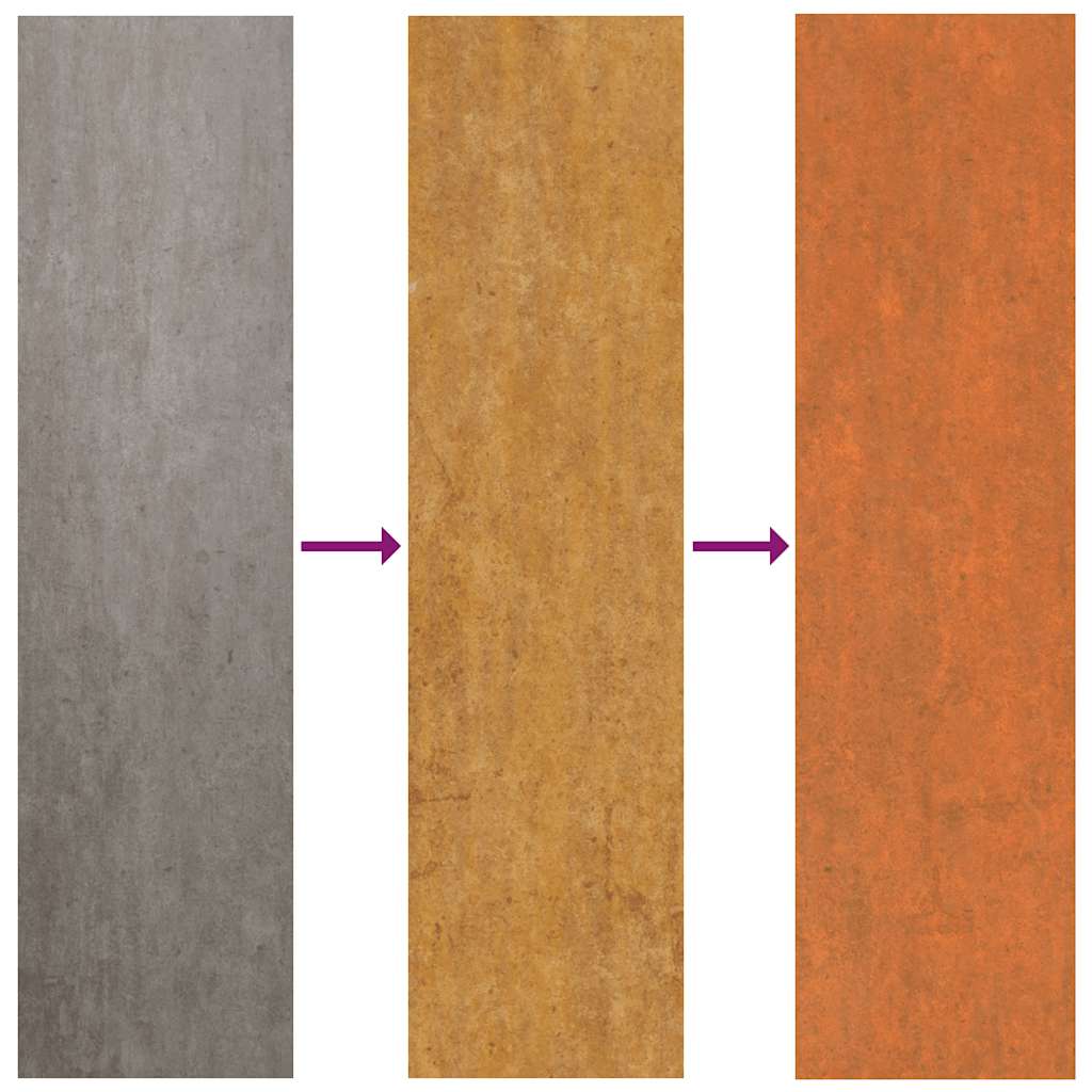 Aukštas sodo lovelis, rūdžių, 100x100x77cm, Corten plienas