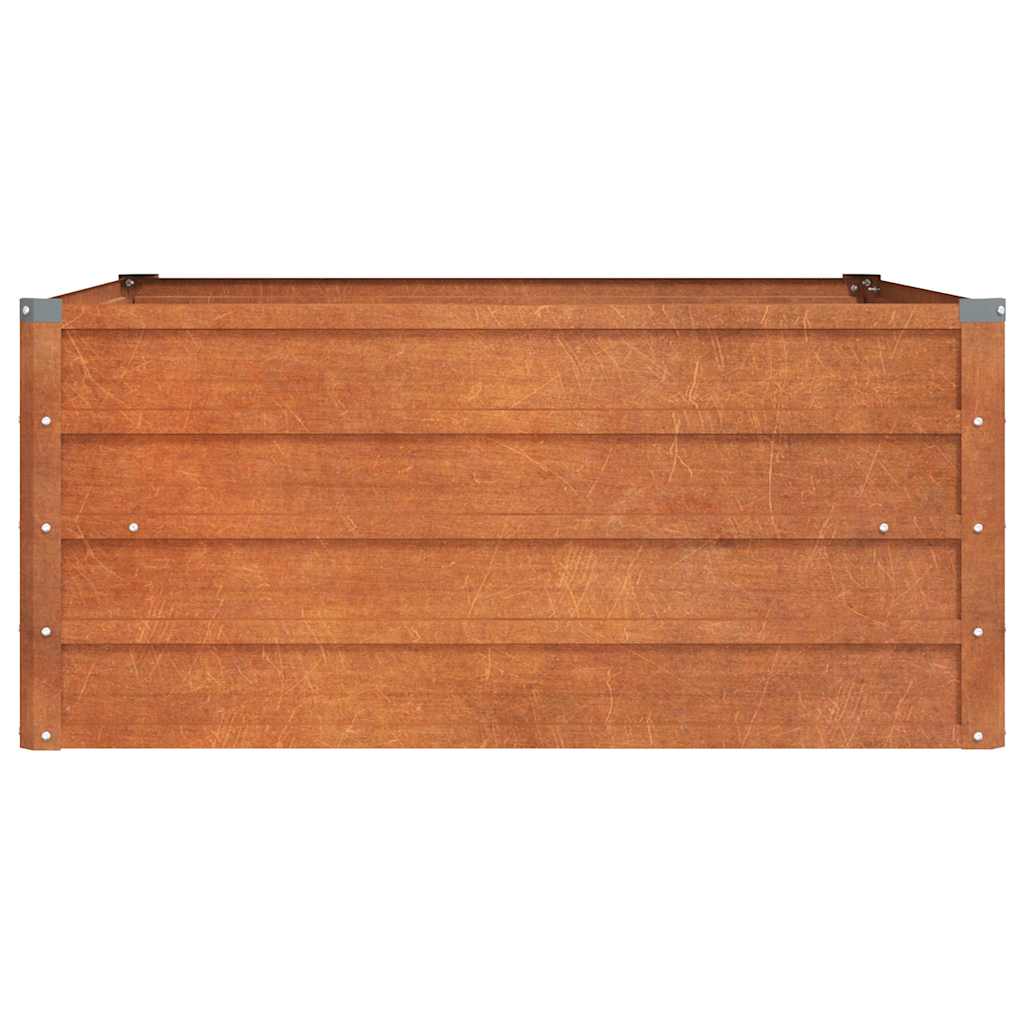 Aukštas sodo lovelis, rūdžių, 100x100x45cm, Corten plienas
