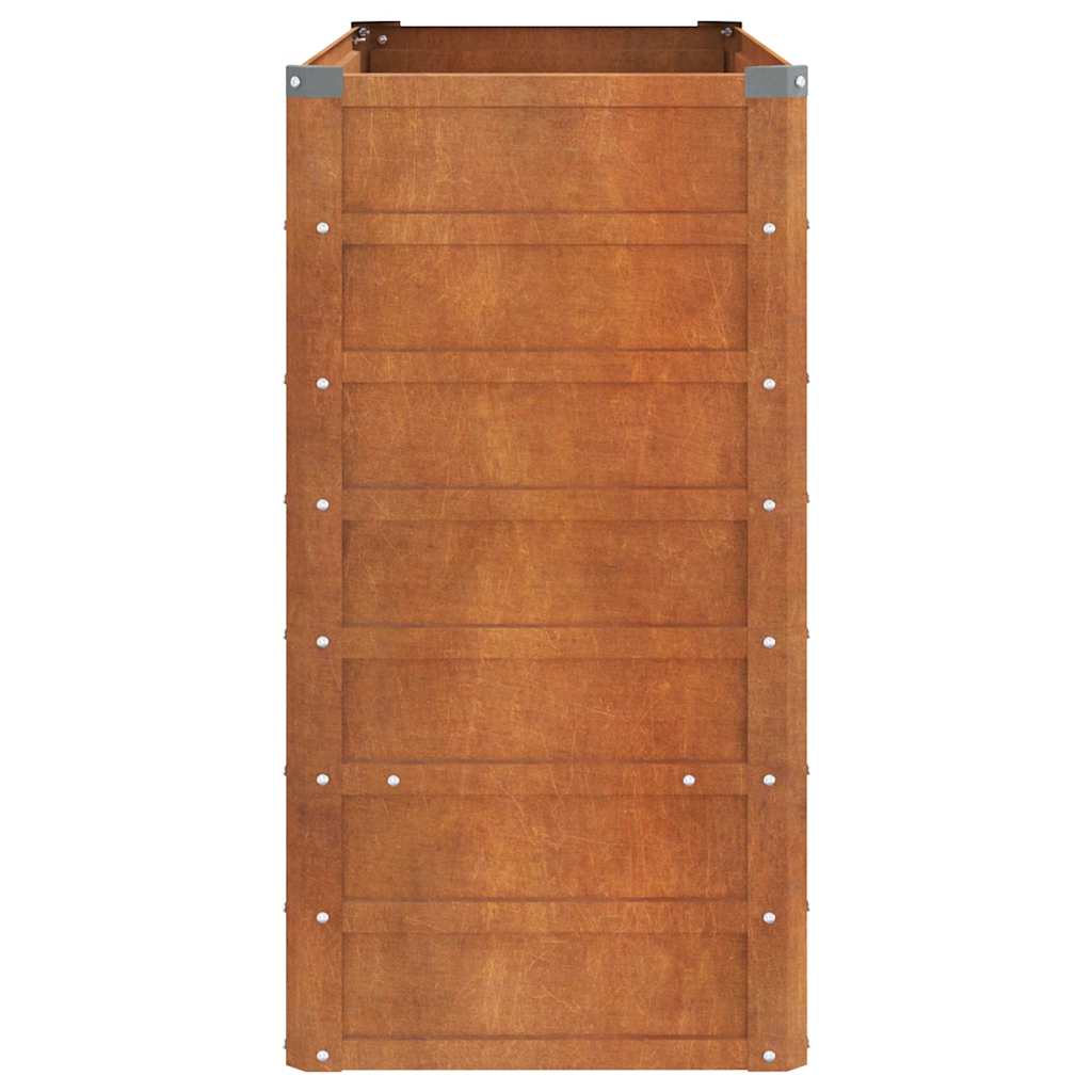 Aukštas sodo lovelis, rūdžių, 100x40x77cm, Corten plienas