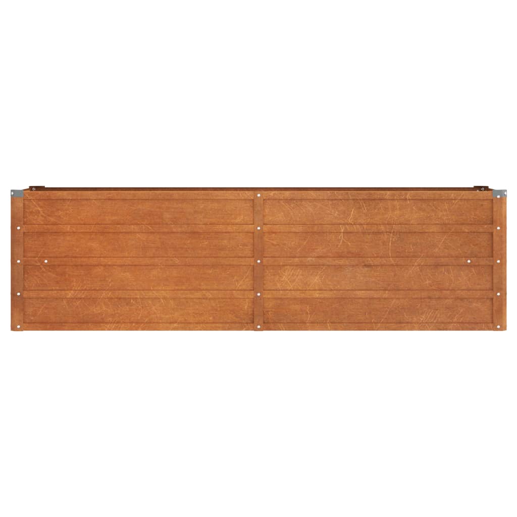 Aukštas sodo lovelis, rūdžių, 160x40x45cm, Corten plienas