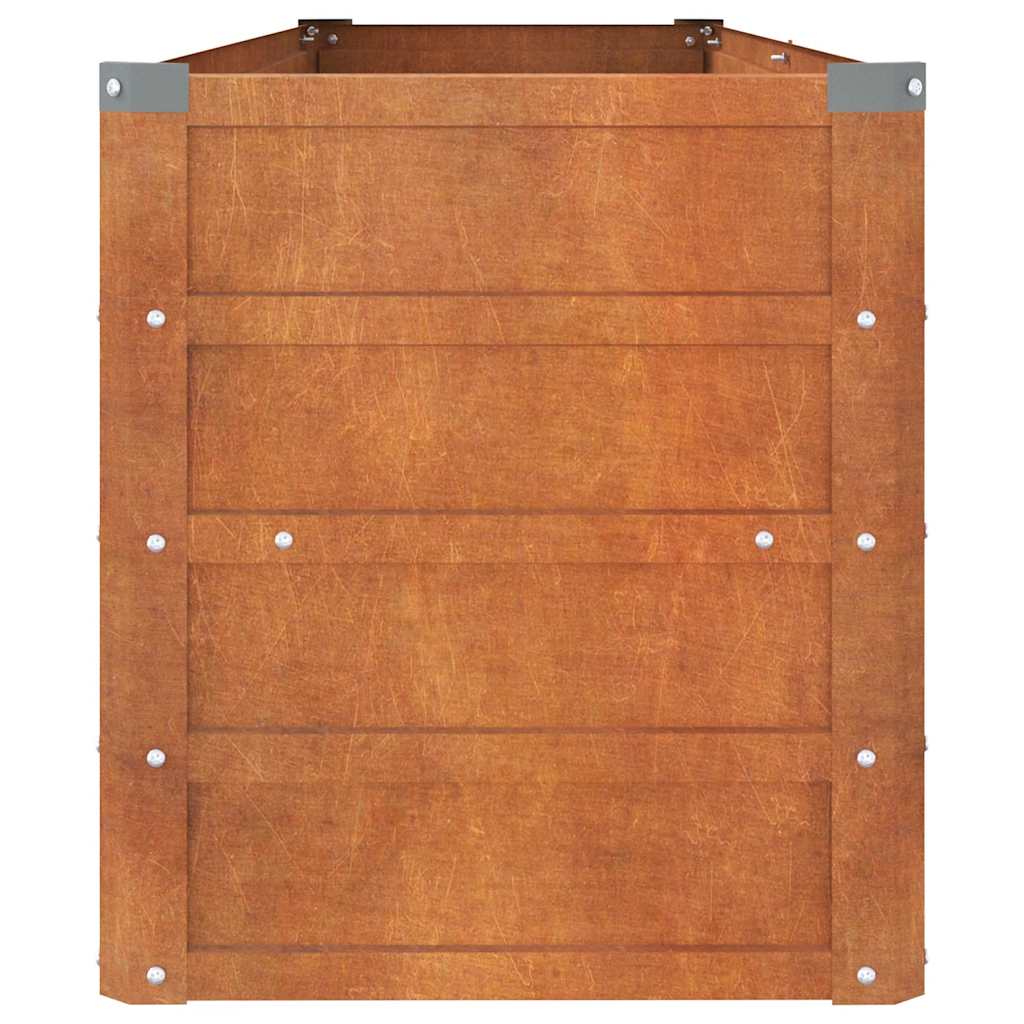 Aukštas sodo lovelis, rūdžių, 160x40x45cm, Corten plienas