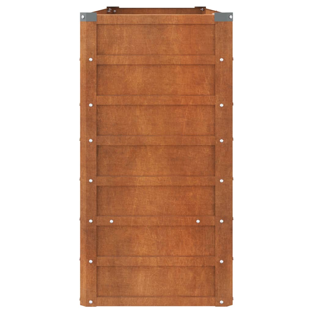 Aukštas sodo lovelis, rūdžių, 160x40x77cm, Corten plienas