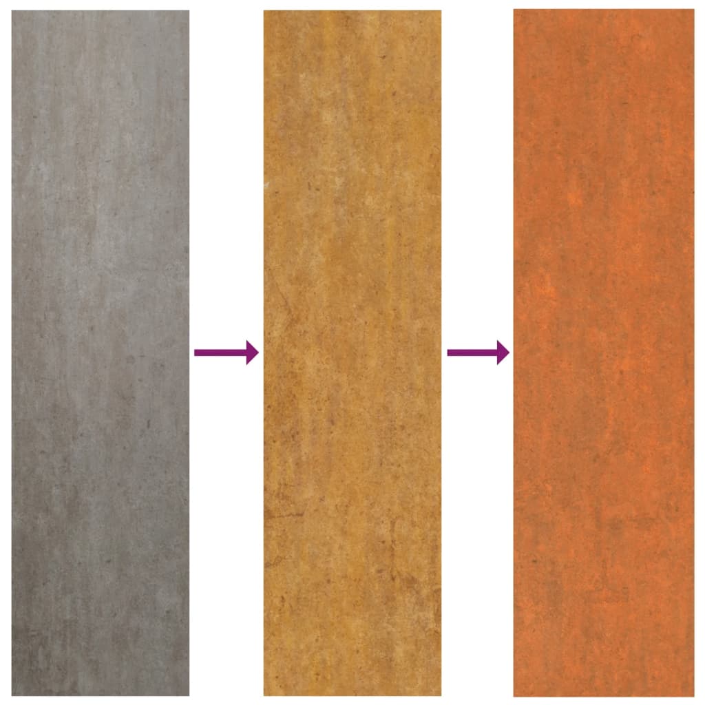 Aukštas sodo lovelis, rūdžių, 160x40x77cm, Corten plienas