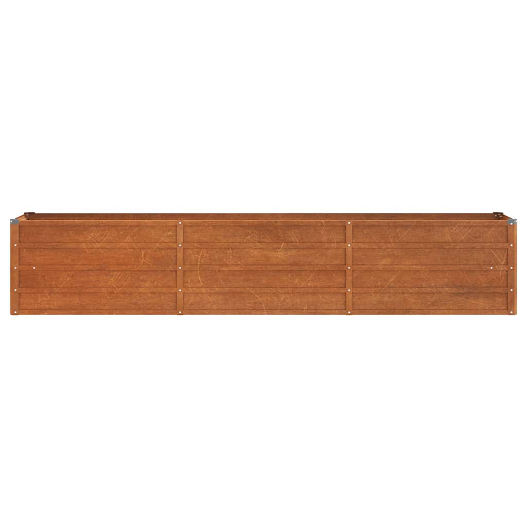 Aukštas sodo lovelis, rūdžių, 240x40x45cm, Corten plienas