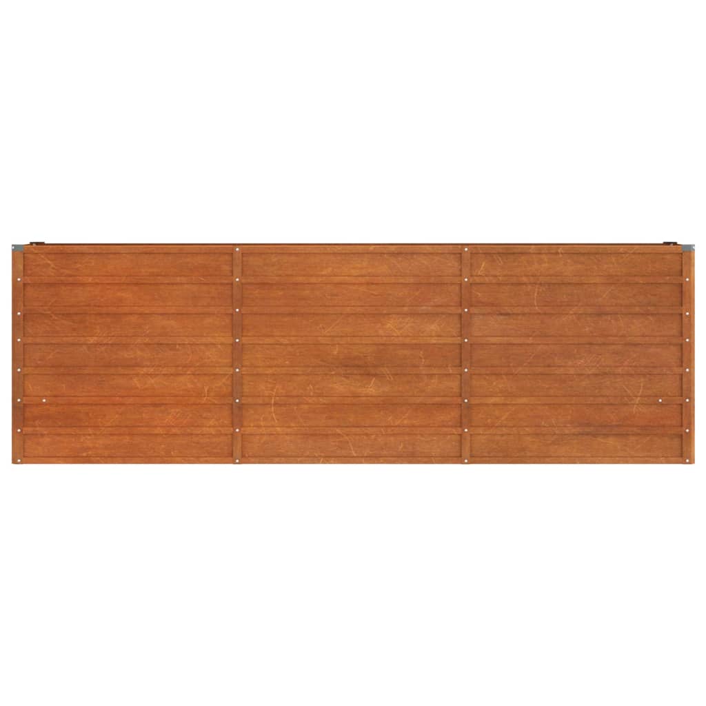 Aukštas sodo lovelis, rūdžių, 240x40x77cm, Corten plienas