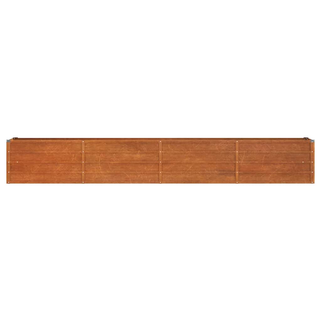 Aukštas sodo lovelis, rūdžių, 320x40x45cm, Corten plienas