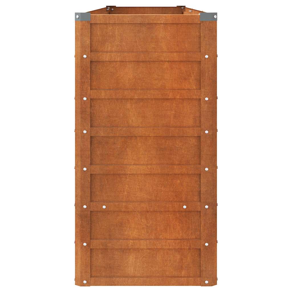 Aukštas sodo lovelis, rūdžių, 320x40x77cm, Corten plienas