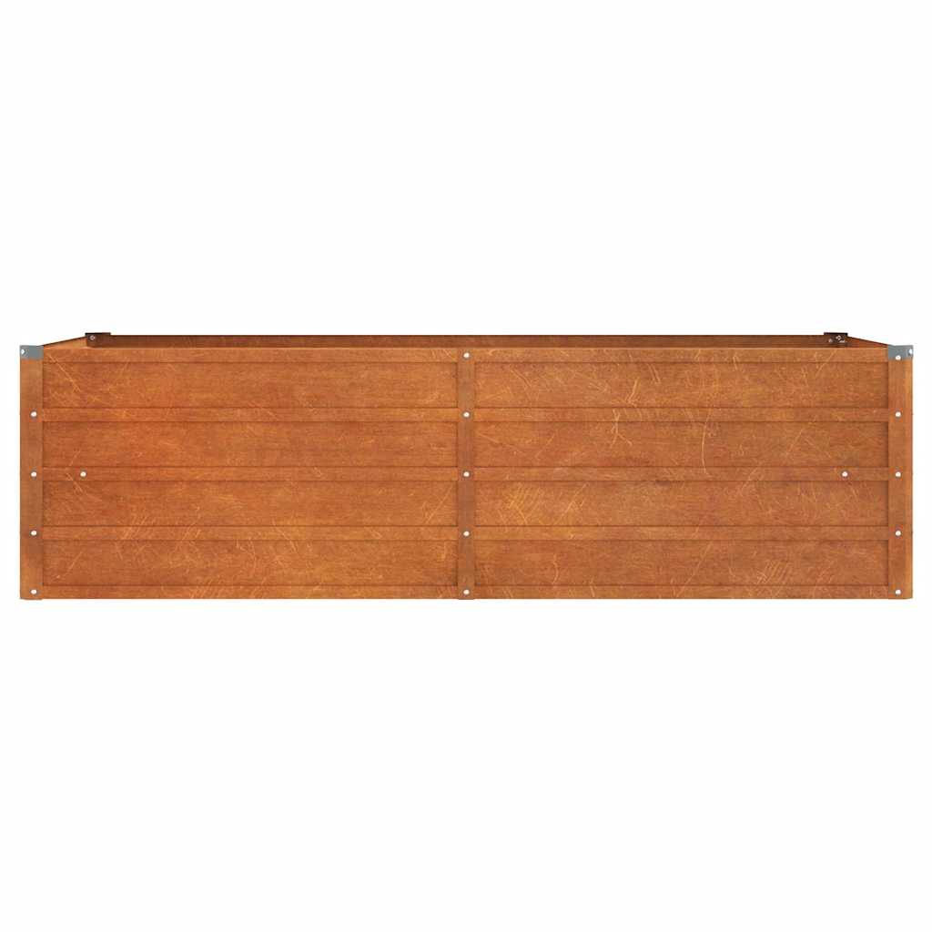 Aukštas sodo lovelis, rūdžių, 160x80x45cm, Corten plienas