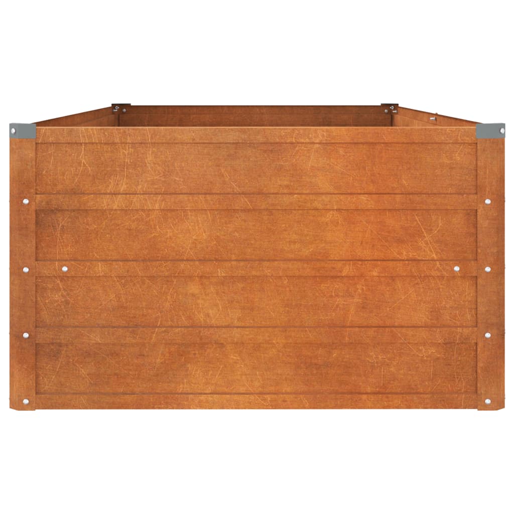 Aukštas sodo lovelis, rūdžių, 160x80x45cm, Corten plienas