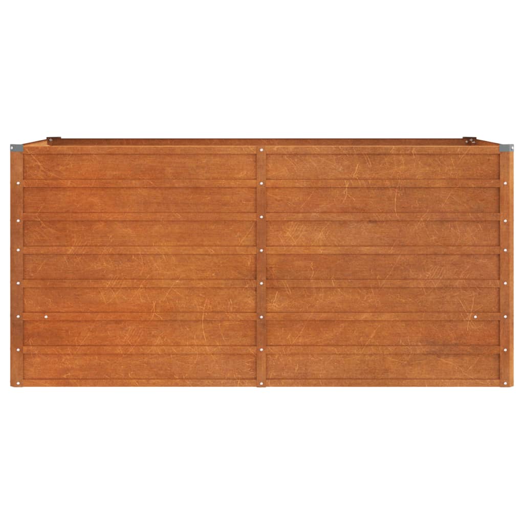 Aukštas sodo lovelis, rūdžių, 160x80x77cm, Corten plienas