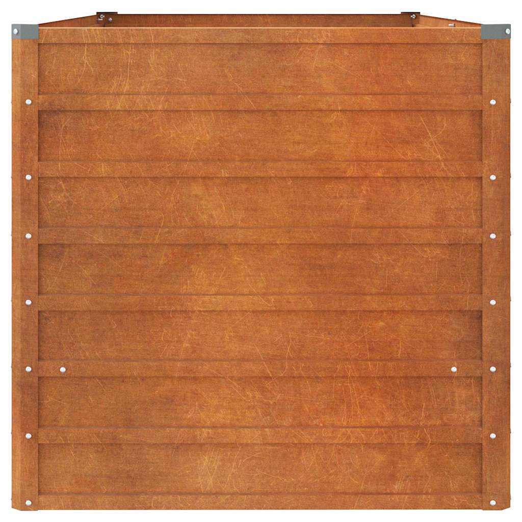 Aukštas sodo lovelis, rūdžių, 160x80x77cm, Corten plienas