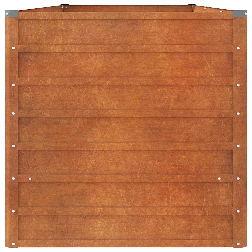Aukštas sodo lovelis, rūdžių, 240x80x77cm, Corten plienas