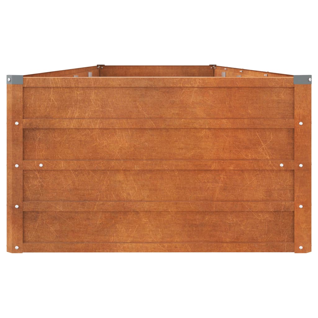 Aukštas sodo lovelis, rūdžių, 320x80x45cm, Corten plienas