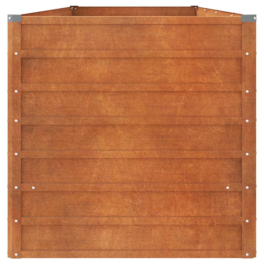 Aukštas sodo lovelis, rūdžių, 320x80x77cm, Corten plienas