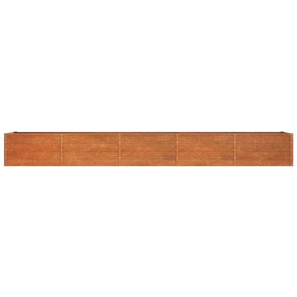 Aukštas sodo lovelis, rūdžių, 400x80x45cm, Corten plienas