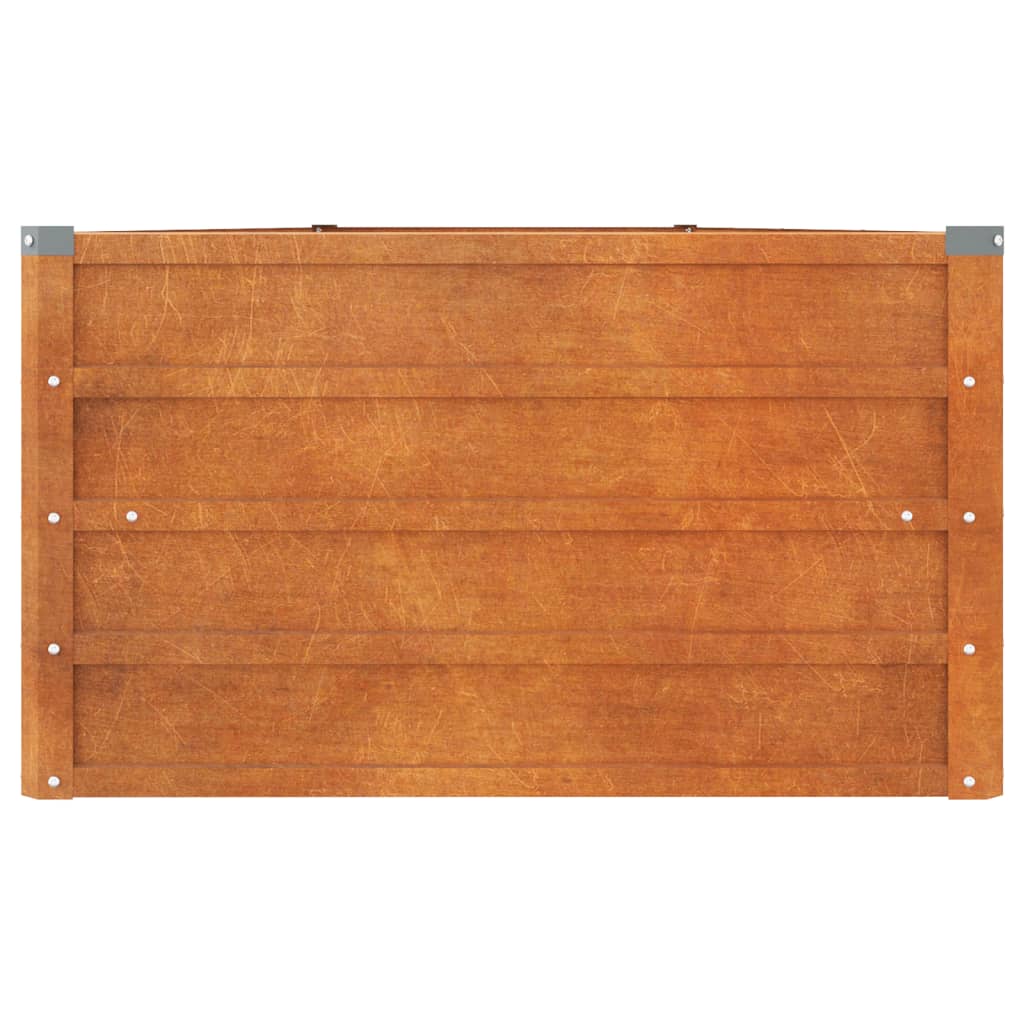 Aukštas sodo lovelis, rūdžių, 400x80x45cm, Corten plienas