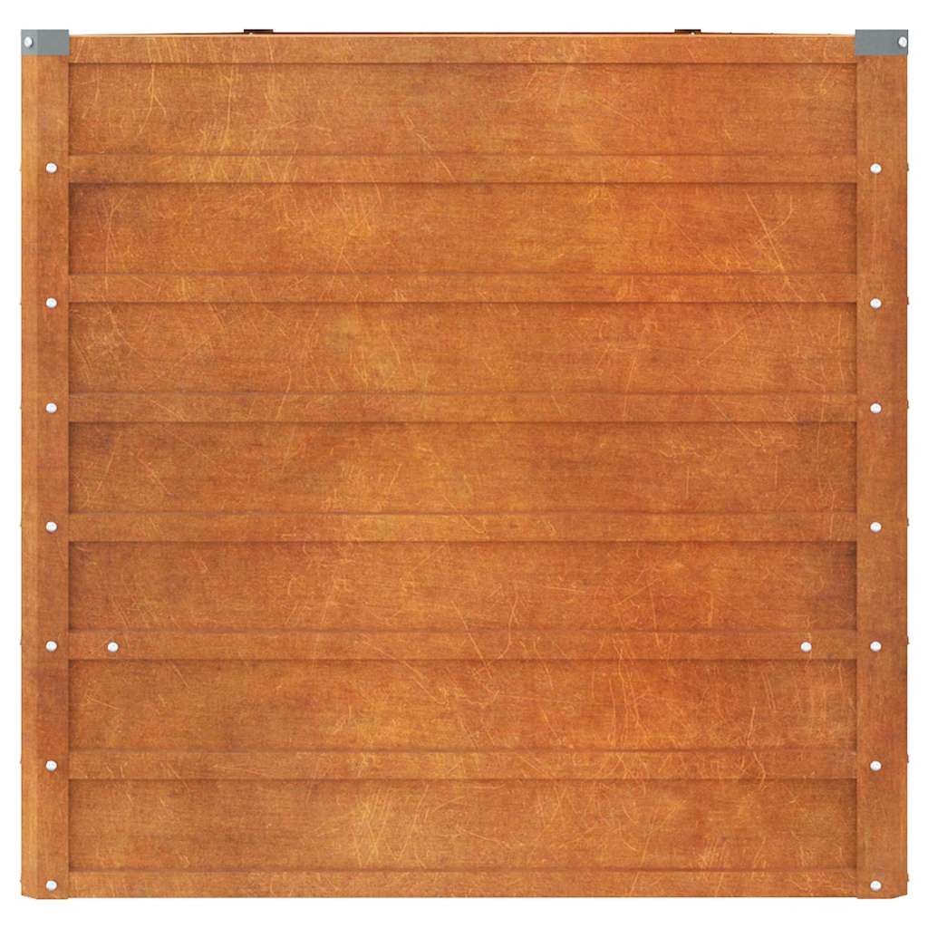 Aukštas sodo lovelis, rūdžių, 400x80x77cm, Corten plienas