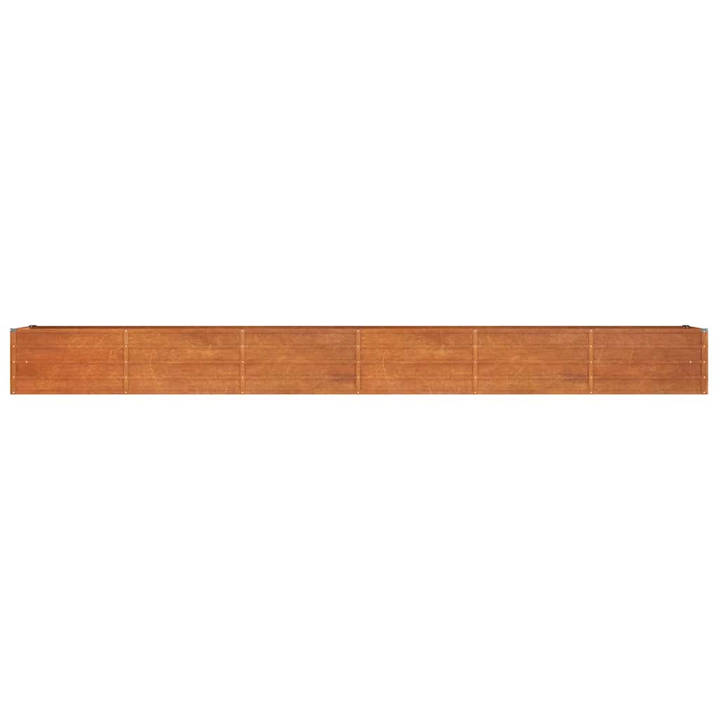Aukštas sodo lovelis, rūdžių, 480x80x45cm, Corten plienas