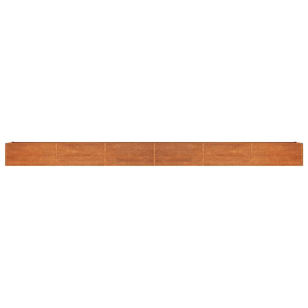 Aukštas sodo lovelis, rūdžių, 600x80x45cm, Corten plienas