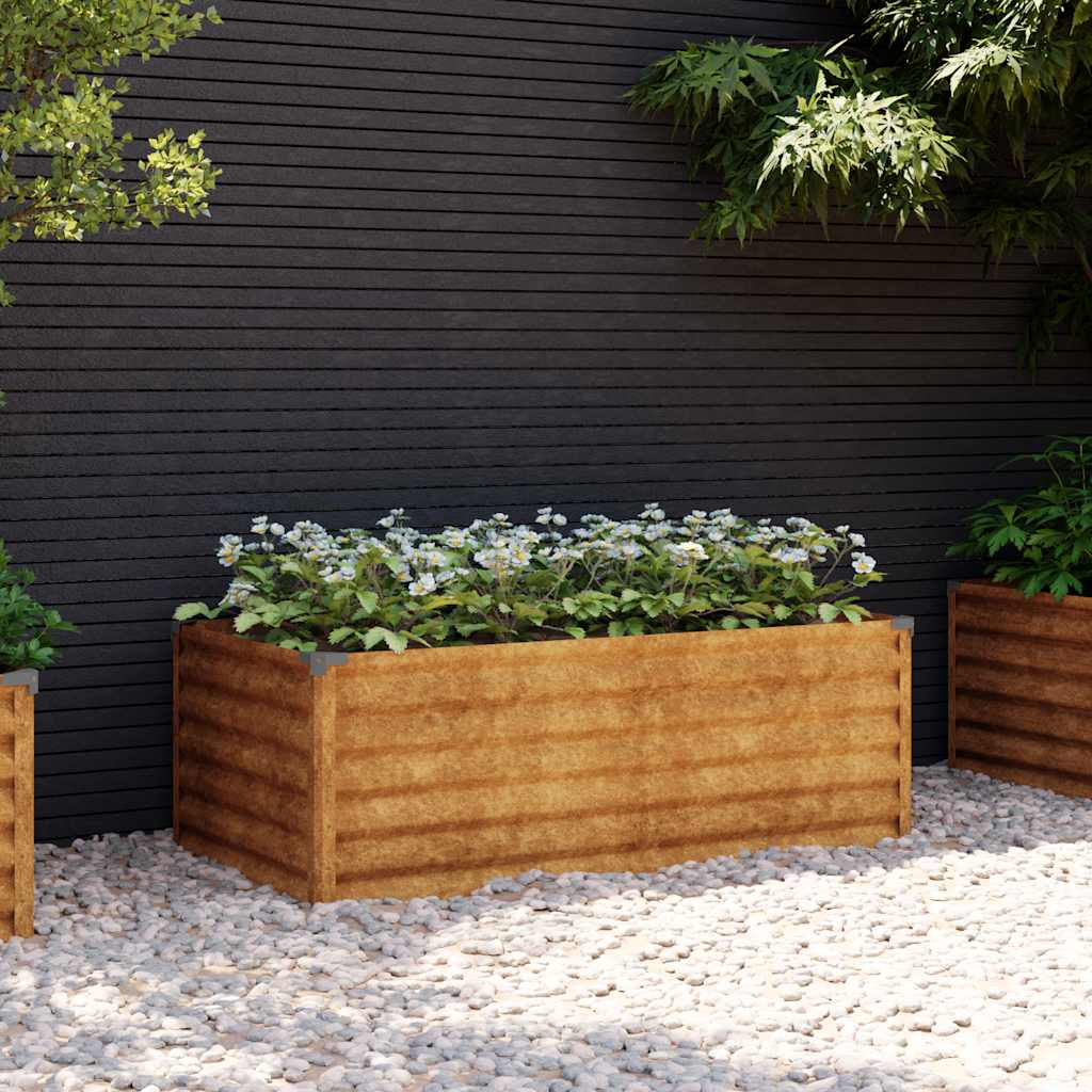 Pakelta sodo lysvė, 100x50x36 cm, Corten plienas