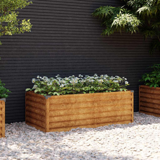 Pakelta sodo lysvė, 100x50x36 cm, Corten plienas
