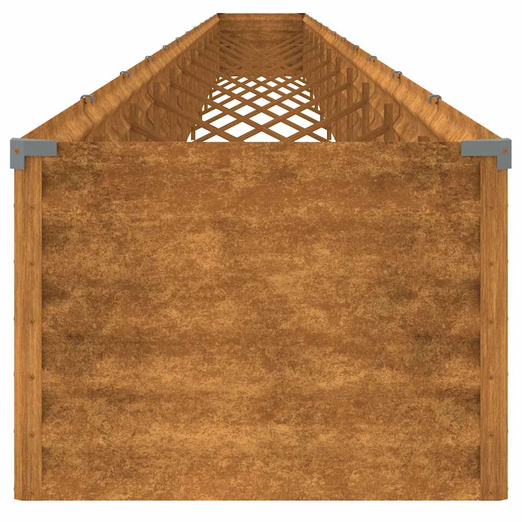 Aukštas sodo lovelis, 1152x50x36cm, Corten plienas