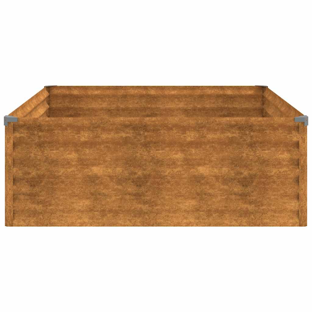 Aukštas sodo lovelis, 100x100x36cm, Corten plienas