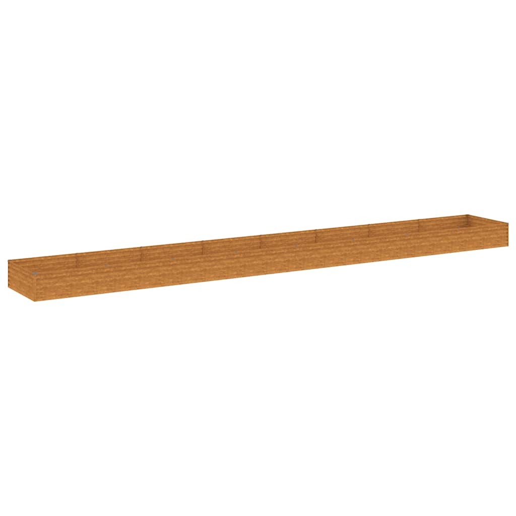 Aukštas sodo lovelis, 770x100x36cm, Corten plienas