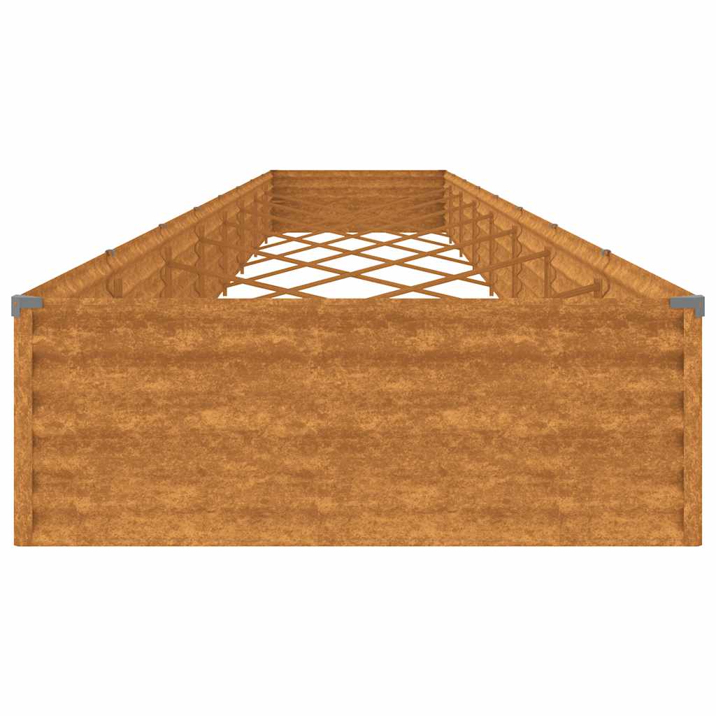 Aukštas sodo lovelis, 770x100x36cm, Corten plienas