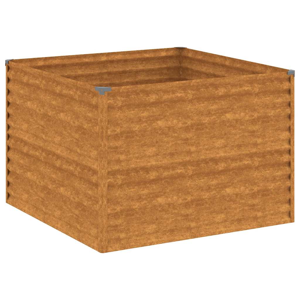Aukštas sodo lovelis, 100x100x69cm, Corten plienas