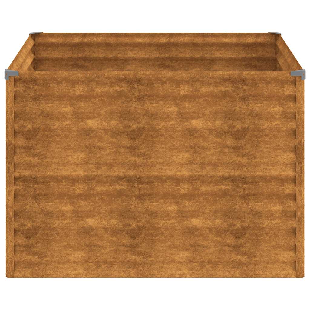 Aukštas sodo lovelis, 100x100x69cm, Corten plienas
