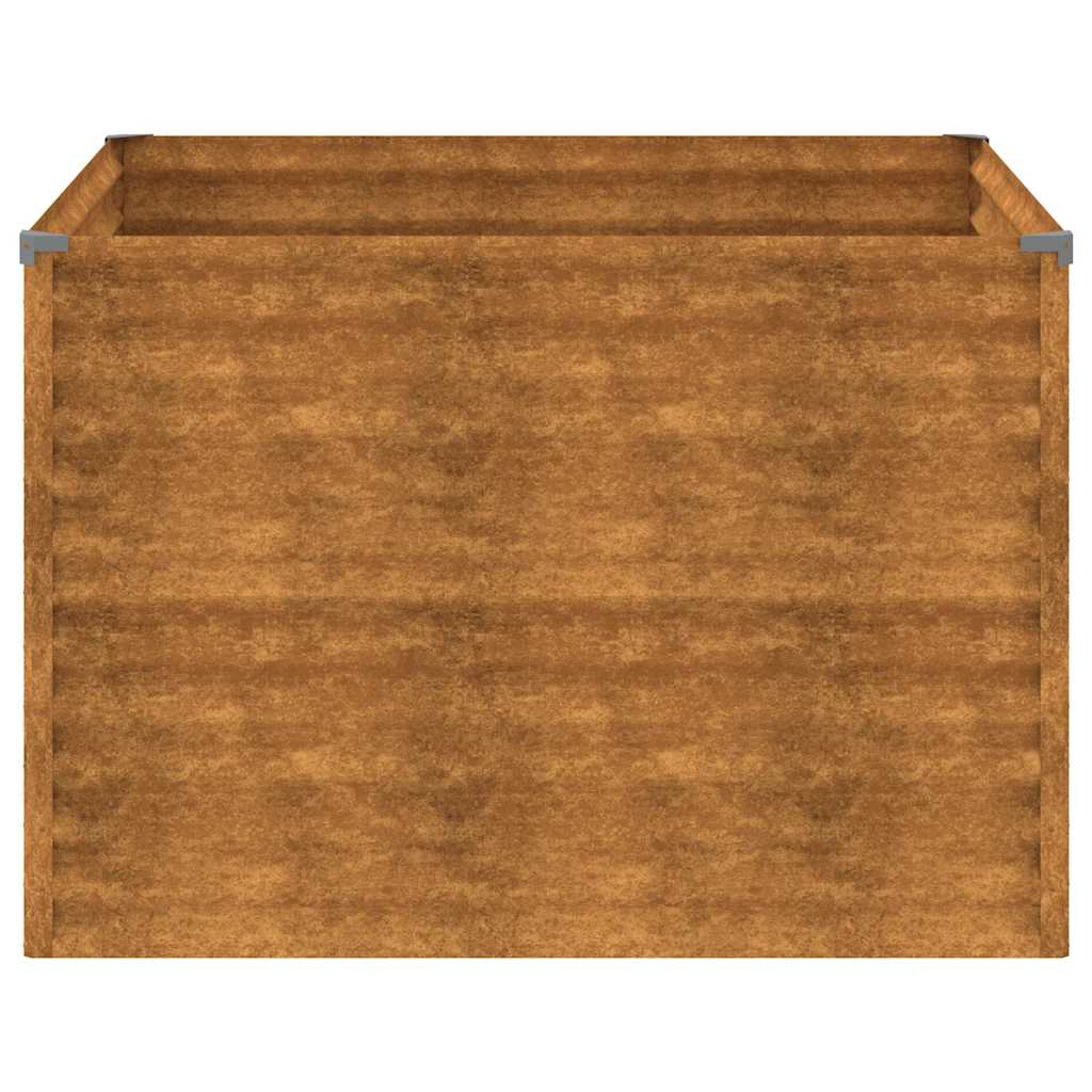 Aukštas sodo lovelis, 100x100x69cm, Corten plienas