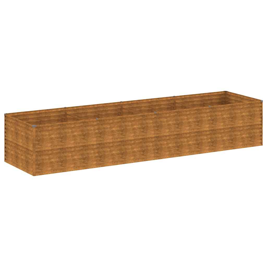 Aukštas sodo lovelis, 386x100x69cm, Corten plienas