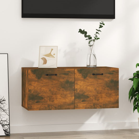 Sieninė spintelė, dūminio ąžuolo, 80x36,5x35cm, mediena