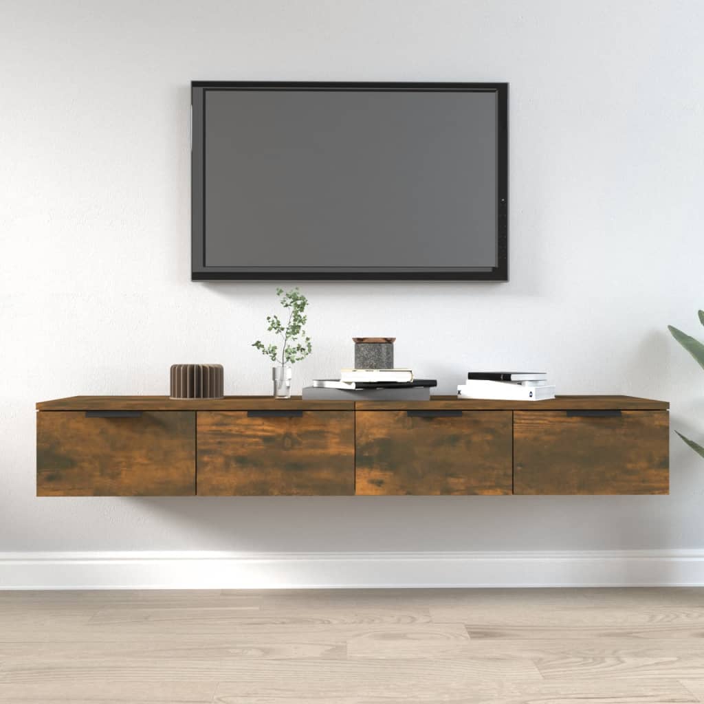 Sieninės spintelės, 2vnt., dūminio ąžuolo, 68x30x20cm, mediena
