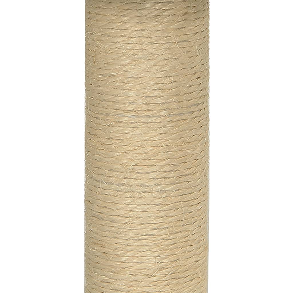 Draskyklė katėms su stovu iš sizalio, kreminės spalvos, 74cm