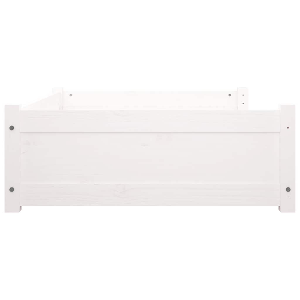 Lova šunims, balta, 95,5x65,5x28cm, pušies medienos masyvas