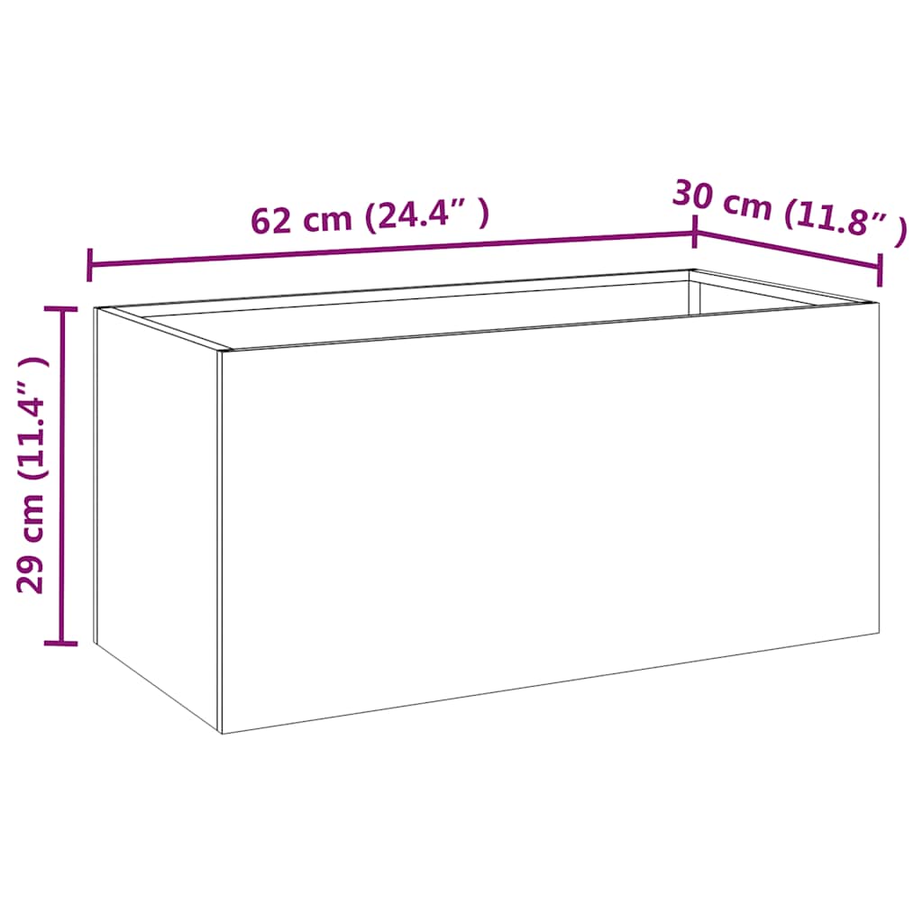 Lovelis, 62x30x29cm, Corten plienas