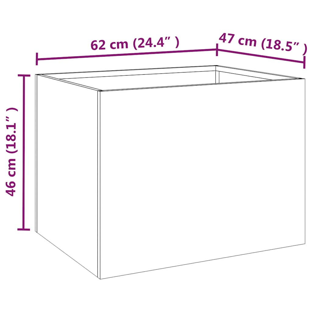 Lovelis, 62x47x46cm, Corten plienas