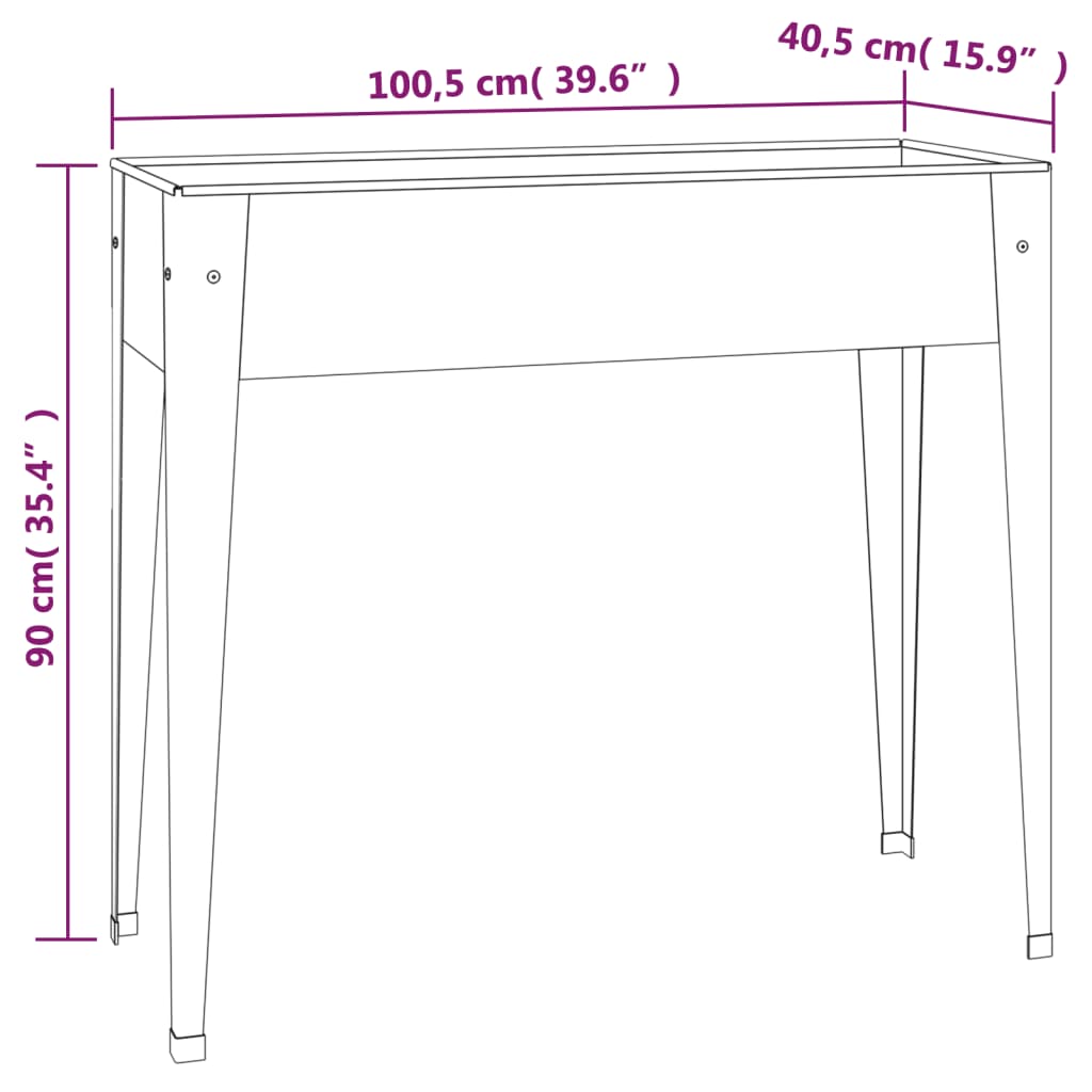 Sodo lovelis, 100,5x40,5x90cm, galvanizuotas plienas