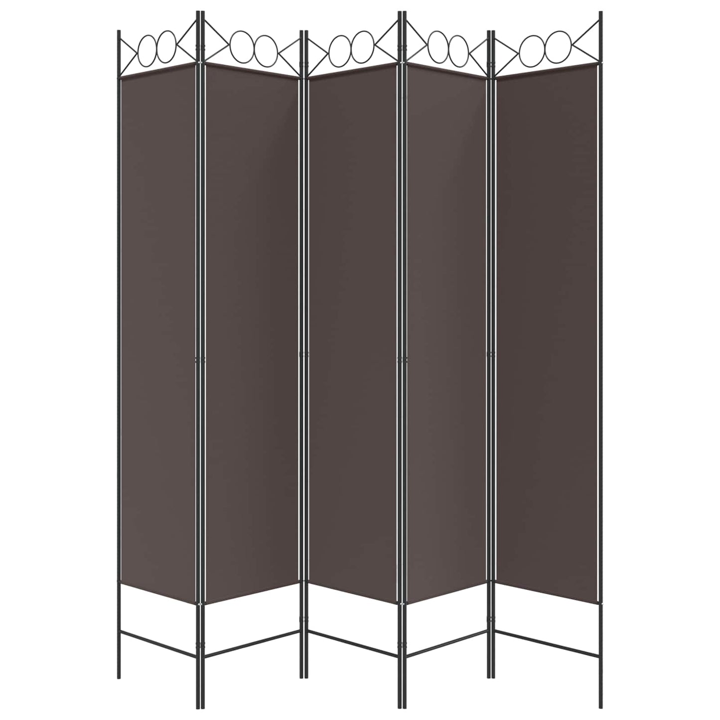 Kambario pertvara, 5 dalių, rudos spalvos, 200x200cm, audinys