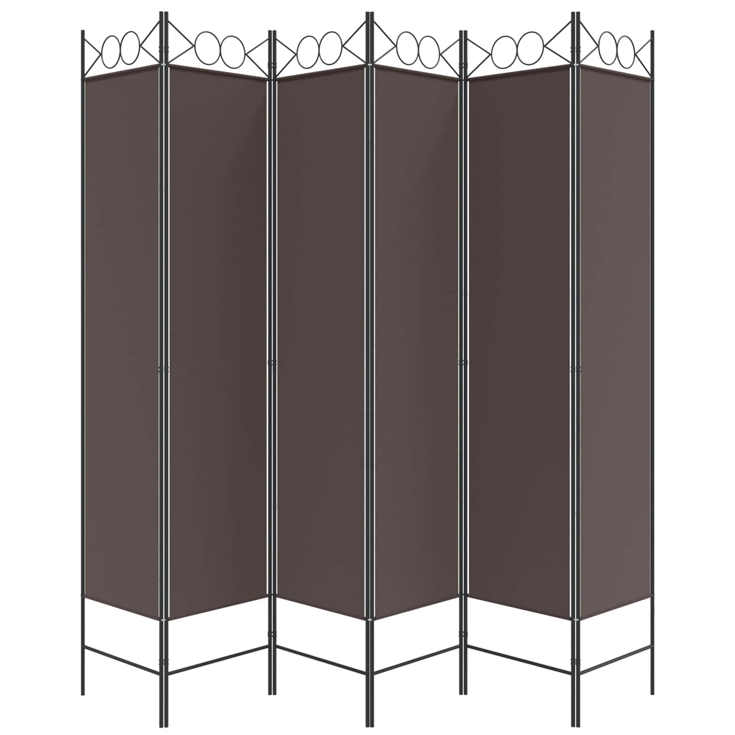 Kambario pertvara, 6 dalių, rudos spalvos, 240x200cm, audinys