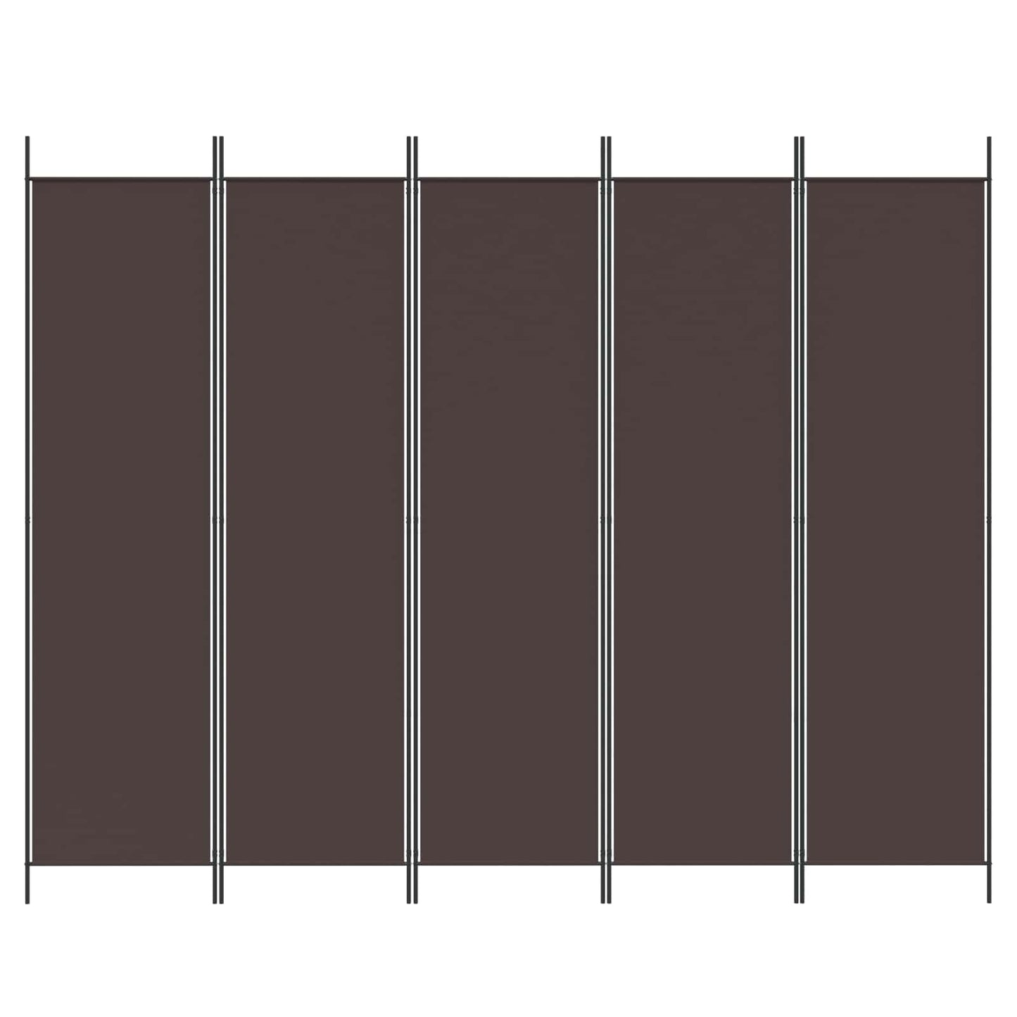 Kambario pertvara, 5 dalių, rudos spalvos, 250x200cm, audinys