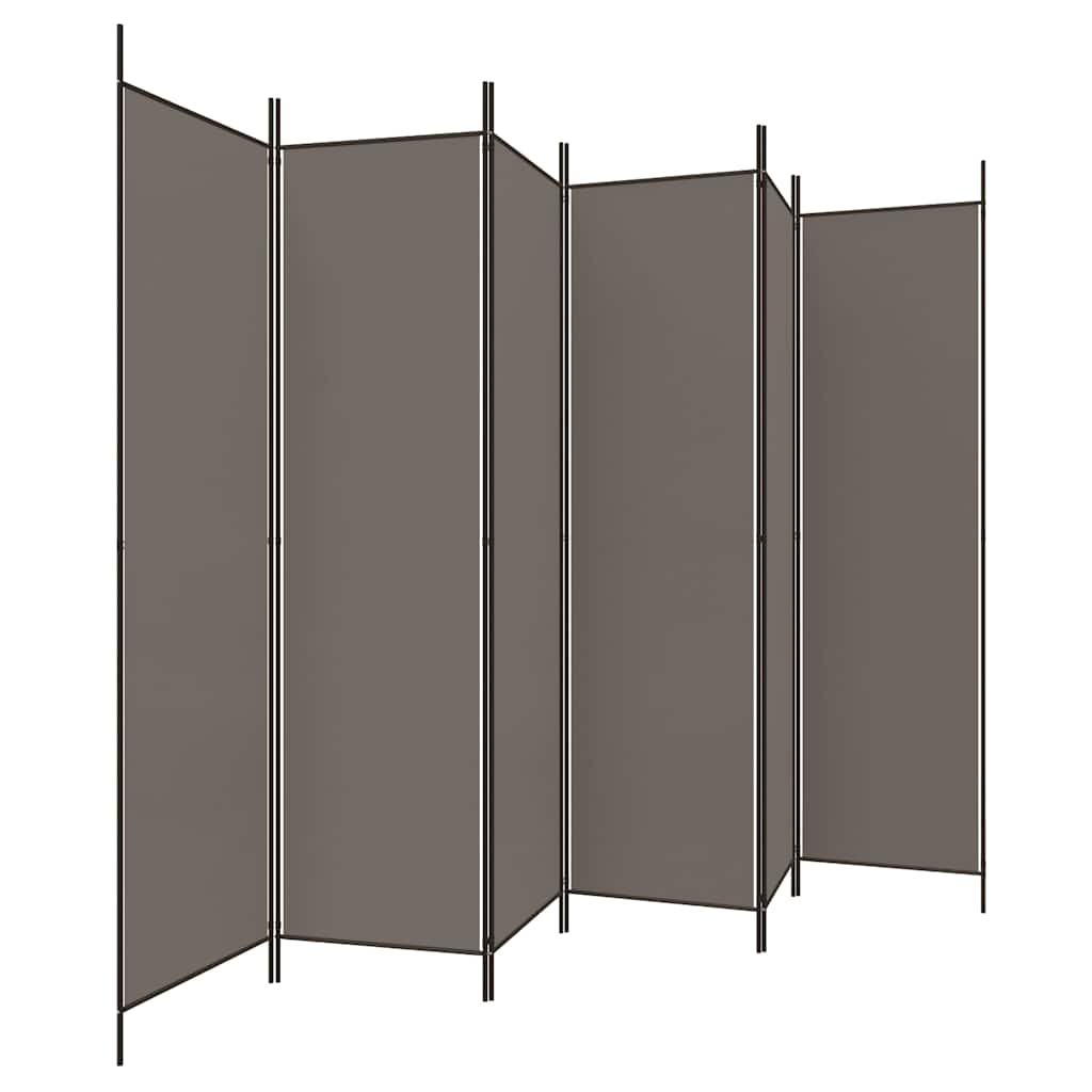 Kambario pertvara, 6 dalių, antracito, 300x200cm, audinys
