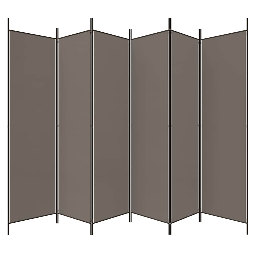 Kambario pertvara, 6 dalių, antracito, 300x200cm, audinys