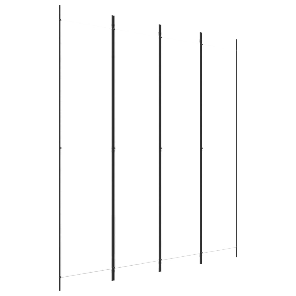 Kambario pertvara, 4 dalių, baltos spalvos, 200x220cm, audinys