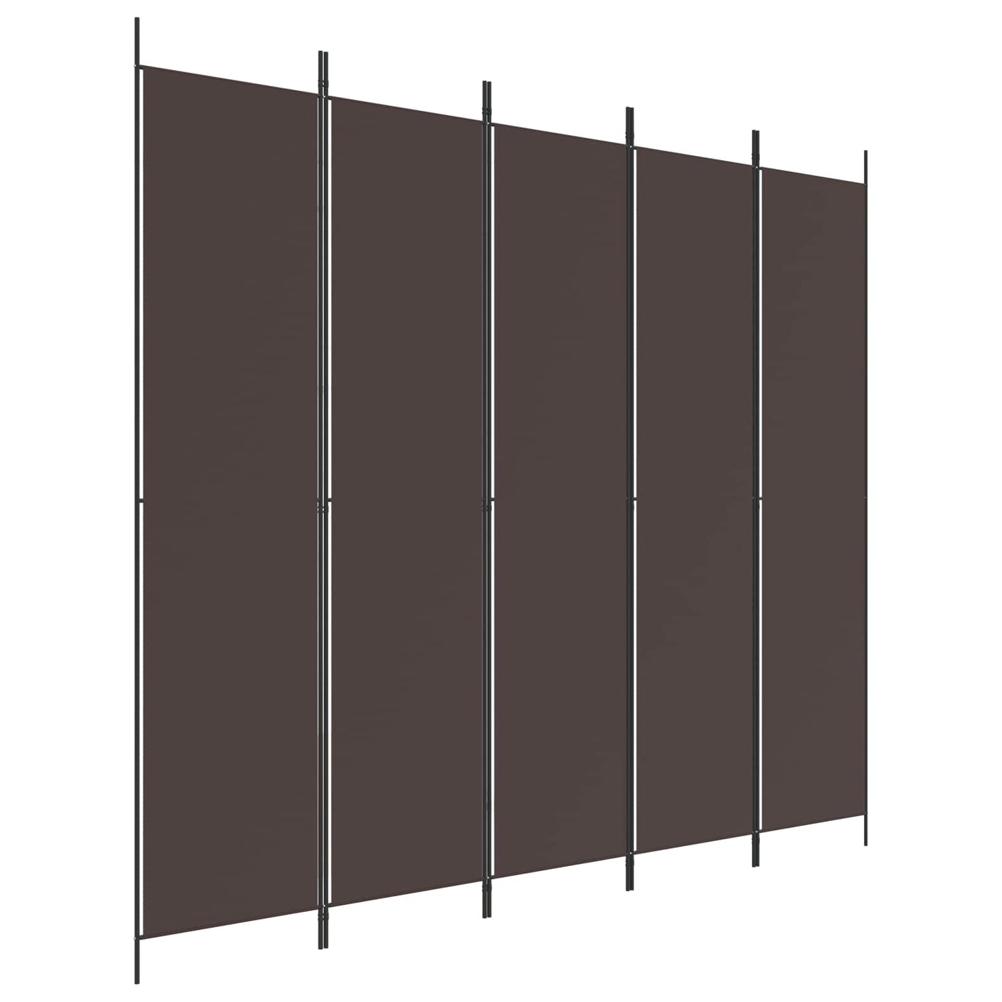 Kambario pertvara, 5 dalių, rudos spalvos, 250x220cm, audinys