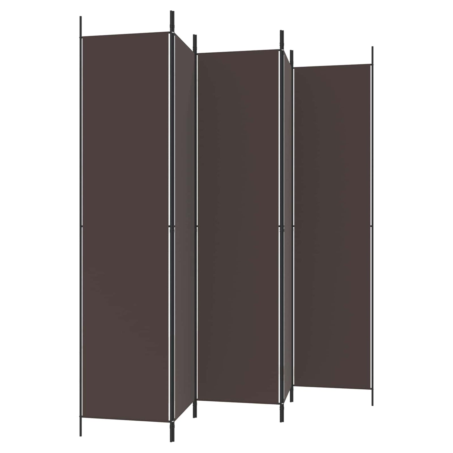 Kambario pertvara, 5 dalių, rudos spalvos, 250x220cm, audinys